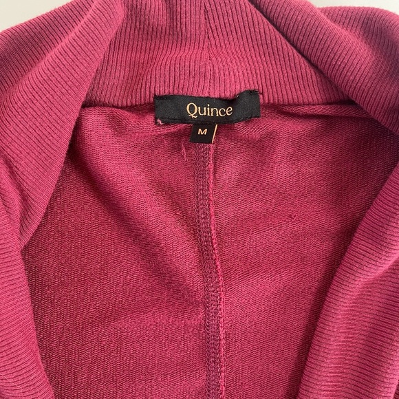 Quince French Terry Modal Cardigan Rose Medium - Picture 8 of 13